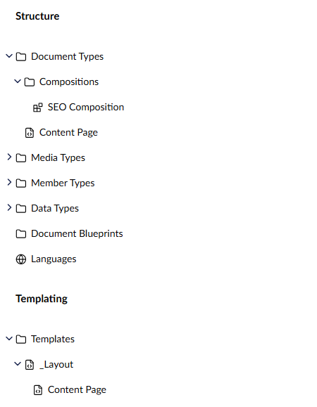 Structure setup
