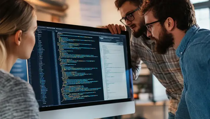 Shoutdigital Image Of Two Software Developers Standing Around 807F0f65 D8b4 4D58 A612 989A679bdf2d 2