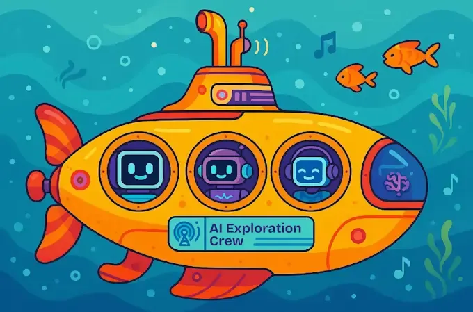 AI Exploration Crew illustration