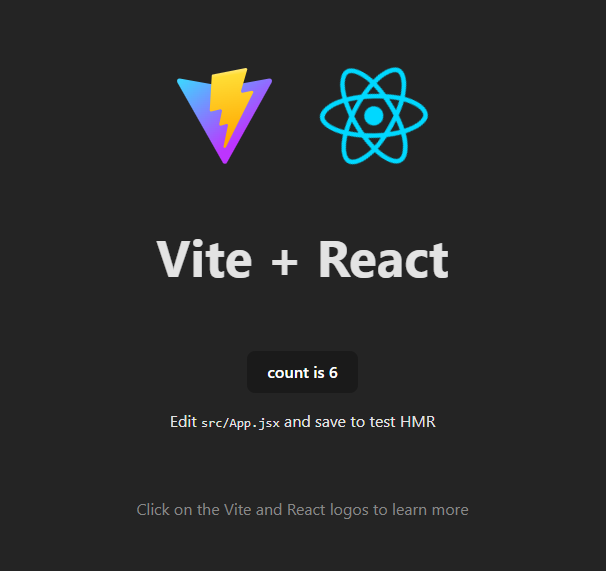 Vite+React example page